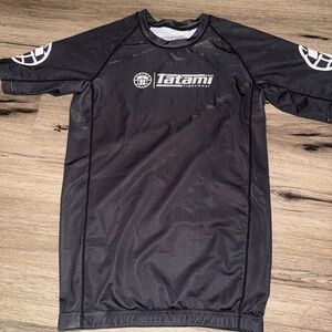 Tatami Fightwear | Men's Black Brazilian Jiu-Jitsu NoGi Rash Guard | Size: Small
